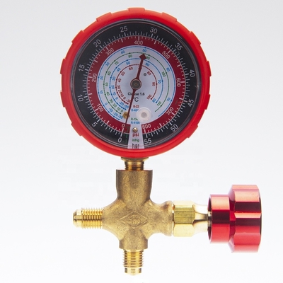 70mm 55 Bar Manifold Manometre Pirinç Bağlantı Paslanmaz Çelik Manometre